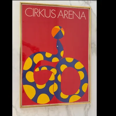 Sale Photo Thumbnail #219: Lot 8908 vintage per arnoldi cirkus arena danish poster art