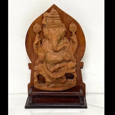 Sale Photo Thumbnail #411: Lot 9110 hand carved ganesha