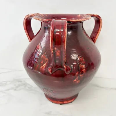 Sale Photo Thumbnail #89: Lot 8768 tuscany fortunata italian three handled urn vase pottery