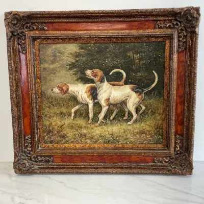 Sale Photo Thumbnail #286: Lot 8979 hunting dogs reproduction art print