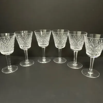 Sale Photo Thumbnail #379: Lot 9075 waterford crystal alana claret glasses