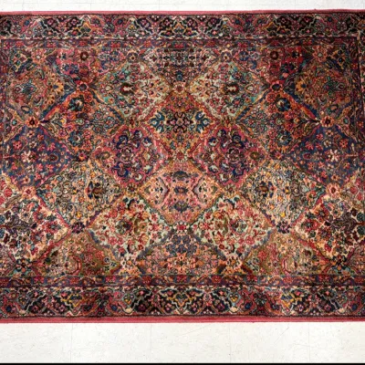 Sale Photo Thumbnail #174: Lot 8857 karastan kirman wool area rug 4 5 x 6ft
