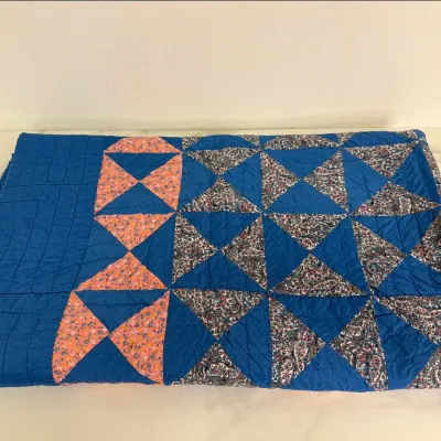 Sale Photo Thumbnail #131: Lot 8813 vintage hand stitched quilt