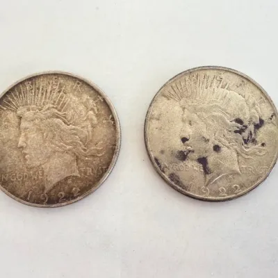 Sale Photo Thumbnail #327: Lot 9023 u s coins 1922 peace silver dollars