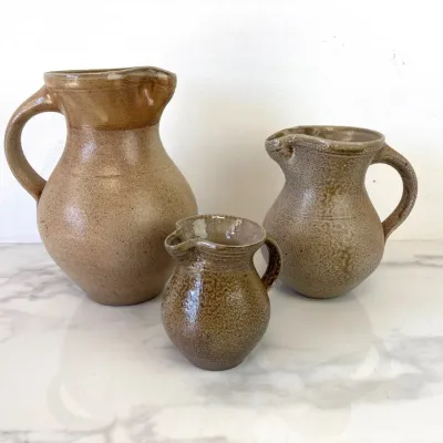 Sale Photo Thumbnail #319: Lot 9015 mark hewitt nc pottery stoneware pitchers