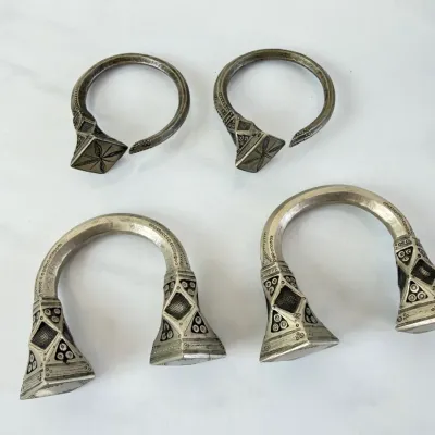 Sale Photo Thumbnail #104: Lot 8784 vintage tuareg african bracelets earrings