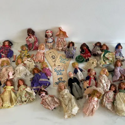 Sale Photo Thumbnail #128: Lot 8810 vintage nancy ann storybook bisque dolls toys more