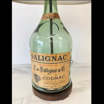 Sale Photo Thumbnail #138: Lot 8820 vintage salignac cognac bottle table lamp