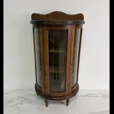 Sale Photo Thumbnail #398: Lot 9095 vintage table top or wall hanging trinket display cabinet