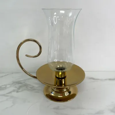 Sale Photo Thumbnail #391: Lot 9088 baldwin brass large hurricane candle holder