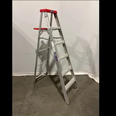Sale Photo Thumbnail #447: Lot 50437 louisville aluminum 6ft ladder