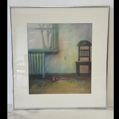 Sale Photo Thumbnail #295: Lot 8988 lynne bjarnesen signed pastel art the pink slippers