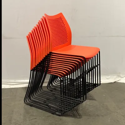 Sale Photo Thumbnail #448: Lot 50448 12 stackable plastic chairs w metal frames