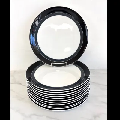 Sale Photo Thumbnail #368: Lot 9064 12 mikasa circle chic black service plates chargers
