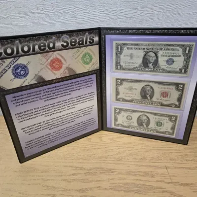 Sale Photo Thumbnail #38: Colored Seals Red - Blue - Green Currency