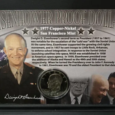 Sale Photo Thumbnail #31: 1977 Eisenhower Proof Dollar