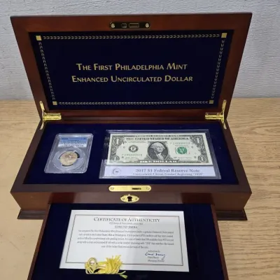 Sale Photo Thumbnail #18: The 1st Philadelphia Mint Enhanced Uncirculated Dollar 2017 - 2019 P NA $1 Coin