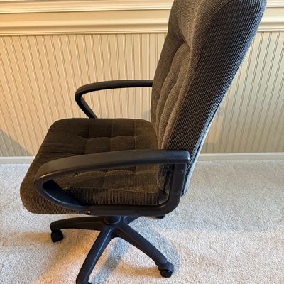 Black/ Gray Fabric Rolling Office Chair
