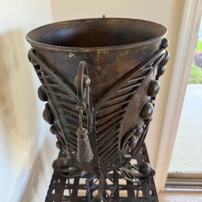 Decorative Metal Urn Planter