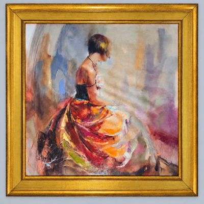 Anna Razumovskaya 'Pearl Necklace' Limited Edition Mixed Media - Signed Limited 18/50