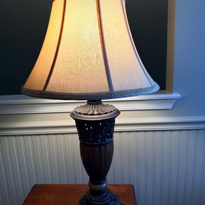 Ornate Cast Metal Table Lamp