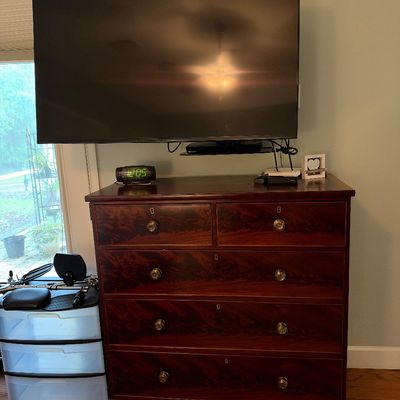 Sale Photo Thumbnail #96: Antique mahogany chest of drawers 