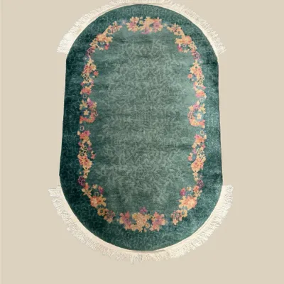 Oval Chinese antique 100% wool