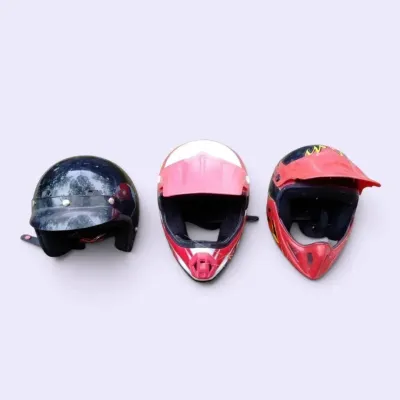 DO232 Lot of 3 Assorted Motorcycle and Motocross Helmets