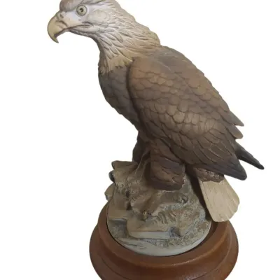 DO103 Vintage Andra Sadek Porcelain Bald Eagle Figurine 