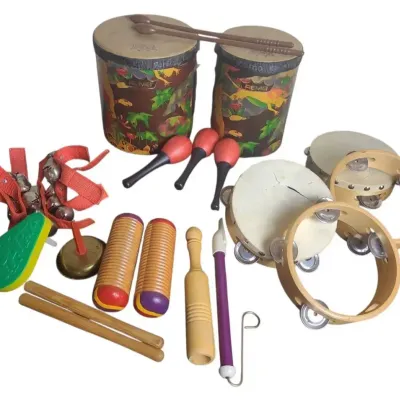 DO124 Vintage Percussion & Rhythm Band Musical Instruments 