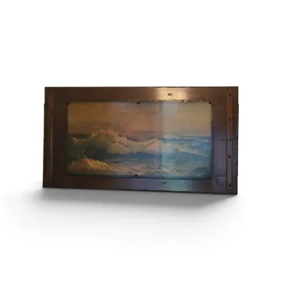 DO159 Vintage Wooden Rustic Panel Painting By Eugene Gahin