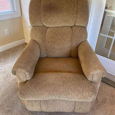 Sale Photo Thumbnail #7: Lazy Boy recliner in a tan, textured fabric.