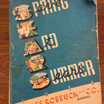 Sale Photo Thumbnail #76: Vintage 1935 Sears, Roebuck and Co. Spring and Summer catalog, showing edge wear and creasing.