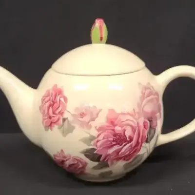 Teleflora Mother's Day 100th Anniversary Teapot - Pink Rose Design 