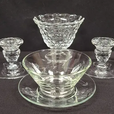 Crystal Clear Elegance – Etched Glass & Crystal Serving Pieces From Princess House & More 