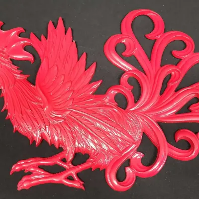 Cock-a-Doodle-Décor! Sexton Red Rooster Wall Plaque 