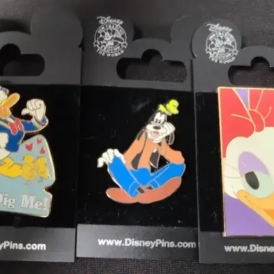 Mickey's Friends Donald, Goofy, and Daisy Disney Pins