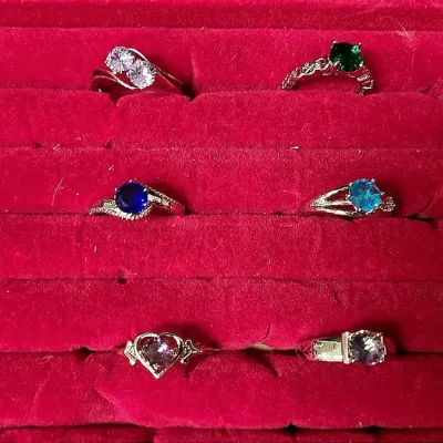 Colorful Rhinestone Fashion Ring Collection
