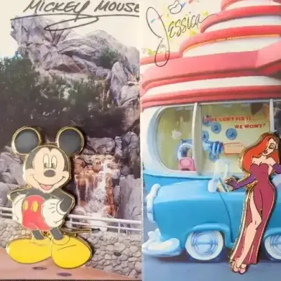 Jessica Rabbit and Mickey Mouse Disney Pins