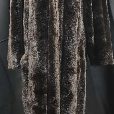 Faux Fur Knee Lenght Coat