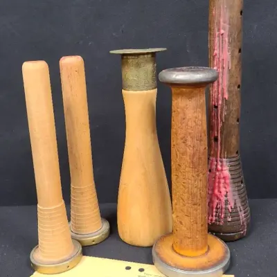From Mill to Mantel – New England Textile Spool Candlesticks
