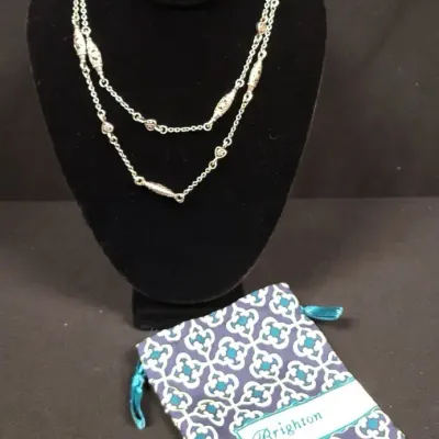 Brighton Beauty With Bonus Bag - Silvertone Necklace 