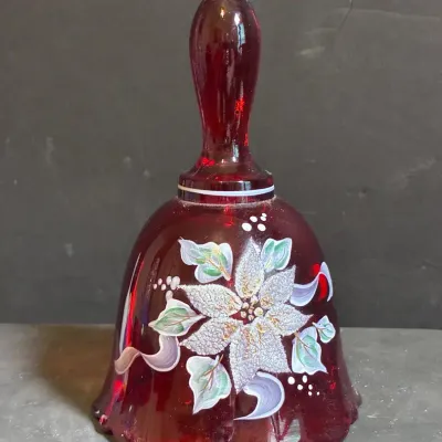 Fenton Poinsettia Bell