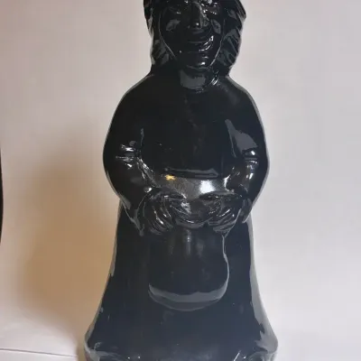 Fenton Glossy Black Glass Witch