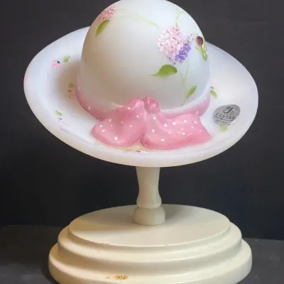 Fenton Hand Painted Burmese Hat