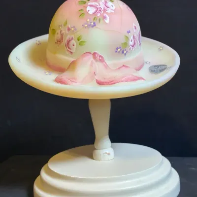 Fenton Burmese Sanded Hat