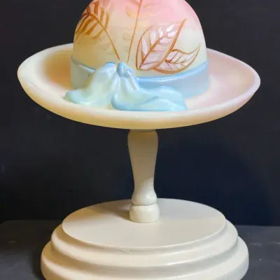 Fenton Burmese Sanded Hat