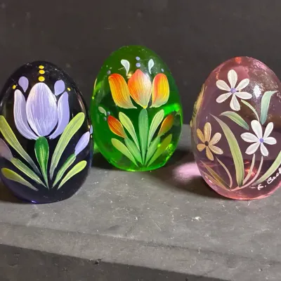 Fenton Eggs - Purple, Green, Pink