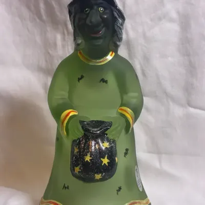 Fenton Frosted Green “Batella” Witch