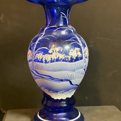 Fenton Canaan Valley “Winter Hush” Vase